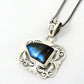 Natural Labradorite Gemstone Pendant Bohemian Blue 925 Sterling Silver A78