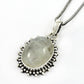 Natural Rainbow Moonstone Gemstone Pendant Bohemian White 925 Sterling Silver R8