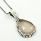 Rose Quartz Gemstone Ethnic Daughter Bezel Handmade Pendant 925 Sterling Silver
