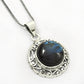 Birthday Gift Natural Labradorite Gemstone Pendant 925 Silver Jewelry S34