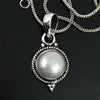 Natural Pearl Jewelry 925 Sterling Silver Pendant Boho For Girls X3