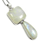Solid Silver Rainbow Moonstone Stone Anniversary Bohemian Friend Gift Pendant