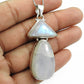 925 Sterling Silver Rainbow Moonstone Gemstone Boho Vintage Handcrafted Pendant