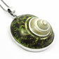 Shell Gemstone Pendant 925 Sterling Silver Vintage Jewelry
