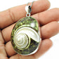 Shell Gemstone Pendant 925 Sterling Silver Vintage Jewelry