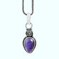 Natural Amethyst 925 Sterling Silver Bezel Bohemian Mother Engagement Pendant