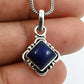 Natural Lapis Lazuli Gemstone Pendant Tribal Blue 925 Sterling Silver G87