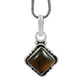 Natural Tiger Eye Gemstone Pendant Tribal 925 Sterling Silver For Girls C30