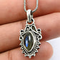 Gift For Her Labradorite Gemstone Pendant 925 Sterling Silver Boho Jewelry A2