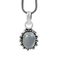Birthday Gift 925 Sterling Silver Natural Chalcedony Gemstone Pendant Boho Z9