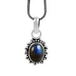 Natural Labradorite Gemstone Pendant Bohemian 925 Sterling Silver Jewelry C88