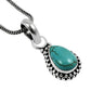 Natural Turquoise Elegant New Boho Throat Chakra Pendant Solid Sterling Silver