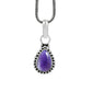 Birthday Gift Natural Amethyst Pendant Vintage 925 Sterling Silver H89