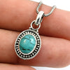 Natural Turquoise Mother New Ethnic Friend Gift Boho Pendant 925 Sterling Silver