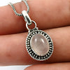 Heart Chakra Rose Quartz Gemstone New Vintage Mother Pendant 925 Sterling Silver