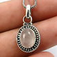Heart Chakra Rose Quartz Gemstone New Vintage Mother Pendant 925 Sterling Silver