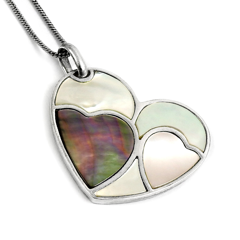 Shell Mother Of Pearl Pendant 925 Sterling Silver Traditional Jewelry