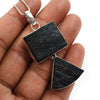 Birthday Gift Pendant Healing Power 925 Silver Natural Black Tourmaline A40
