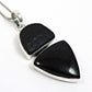 Birthday Gift 925 Silver Natural Black Tourmaline Stone Pendant Healing B40