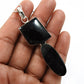 Birthday Gift Natural Black Tourmaline Pendant Healing 925 Silver D40