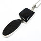 Birthday Gift Natural Black Tourmaline Pendant Healing 925 Silver D40