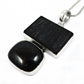 Birthday Gift 925 Silver Natural Black Tourmaline Stone Pendant Healing P39