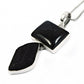 Black Tourmaline Gemstone Sterling Silver Healing Sister Bezel Pendant Jewelry