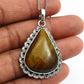Birthday Gift Natural Tiger Eye Pendant Boho 925 Sterling Silver W10