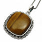 Wedding Gift For Her 925 Silver Natural Tiger Eye Gemstone Pendant Vintage V47