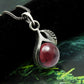January Birth Garnet Stone 925 Solid Silver Ethnic Wedding Leaf Daughter Pendant