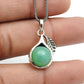 chrysoprase Gemstone Bezel Anniversary Heart Chakra Mother Pendant Solid Silver