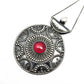 Gift For Her Pink Glass Solid 925 Sterling Oxidized Silver Artisan Pendant