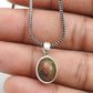 Natural Black Opal Solid 925 Sterling Silver Bezel Pendant