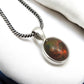 Natural Black Opal Solid 925 Sterling Silver Bezel Pendant