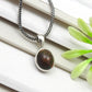 Natural Black Opal 925 Sterling Silver Bezel Pendant