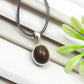 Natural Black Opal 925 Sterling Silver Bezel Pendant