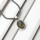 Black Opal Solid 925 Silver Bezel Pendant