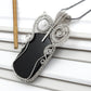 Natural Black Onyx Solid 925 Silver Wire Wrapped Pendant