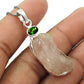 Natural Green Onyx Gemstone Solid Silver Heart Chakra Trendy Pendant