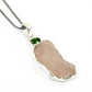 Natural Green Onyx Gemstone Solid Silver Heart Chakra Trendy Pendant