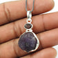 Cabochon Amethyst 925 Silver Daughters Day Mother Rough Stone Pendant Jewelry