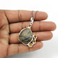 Cabochon Black Rutile Rough Stone Wedding Bezel Pendant Jewelry Sterling Silver