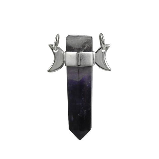 Natural Amethyst Gemstone 925 Sterling Silver Pendant Ethnic For Women B68