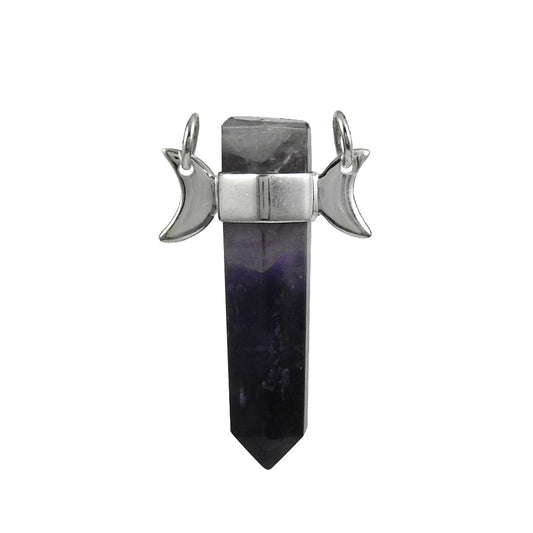 Natural Amethyst Gemstone 925 Sterling Silver Pendant Ethnic For Women B68