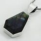 Natural Labradorite Gemstone 925 Sterling Silver Pendant Coffin For Women Y14