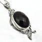 Natural Smoky Quartz Gemstone Pendant Antique Look 925 Silver For Women M15