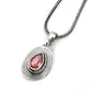 Pear Garnet Gemstone Solid Silver Daughter Bezel Engagement Boho Pendant Jewelry