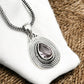 Natural Pink CZ Bezel Boho Sister Handmade Pendant Jewelry Solid Sterling Silver