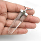 925 Silver Crystal Natural Moldavite Pencil Pendant