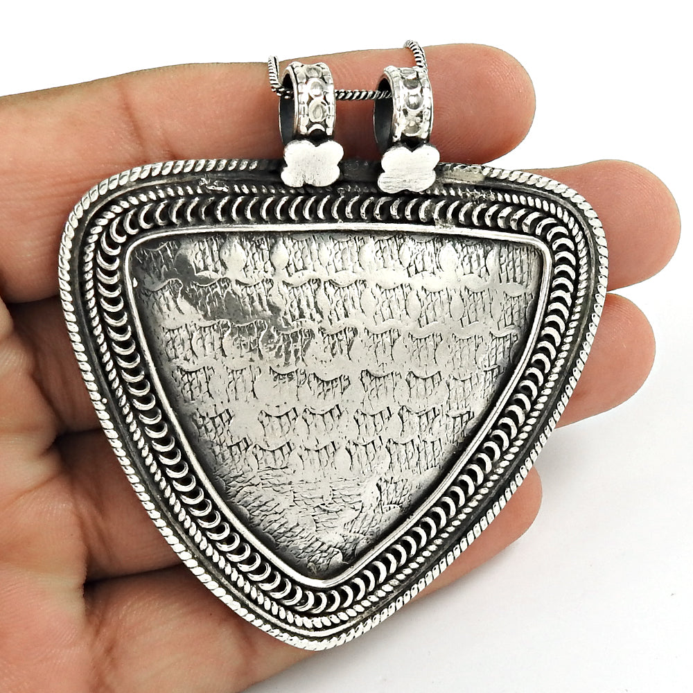 Vintage 925 Solid Sterling Silver Statement Pendant